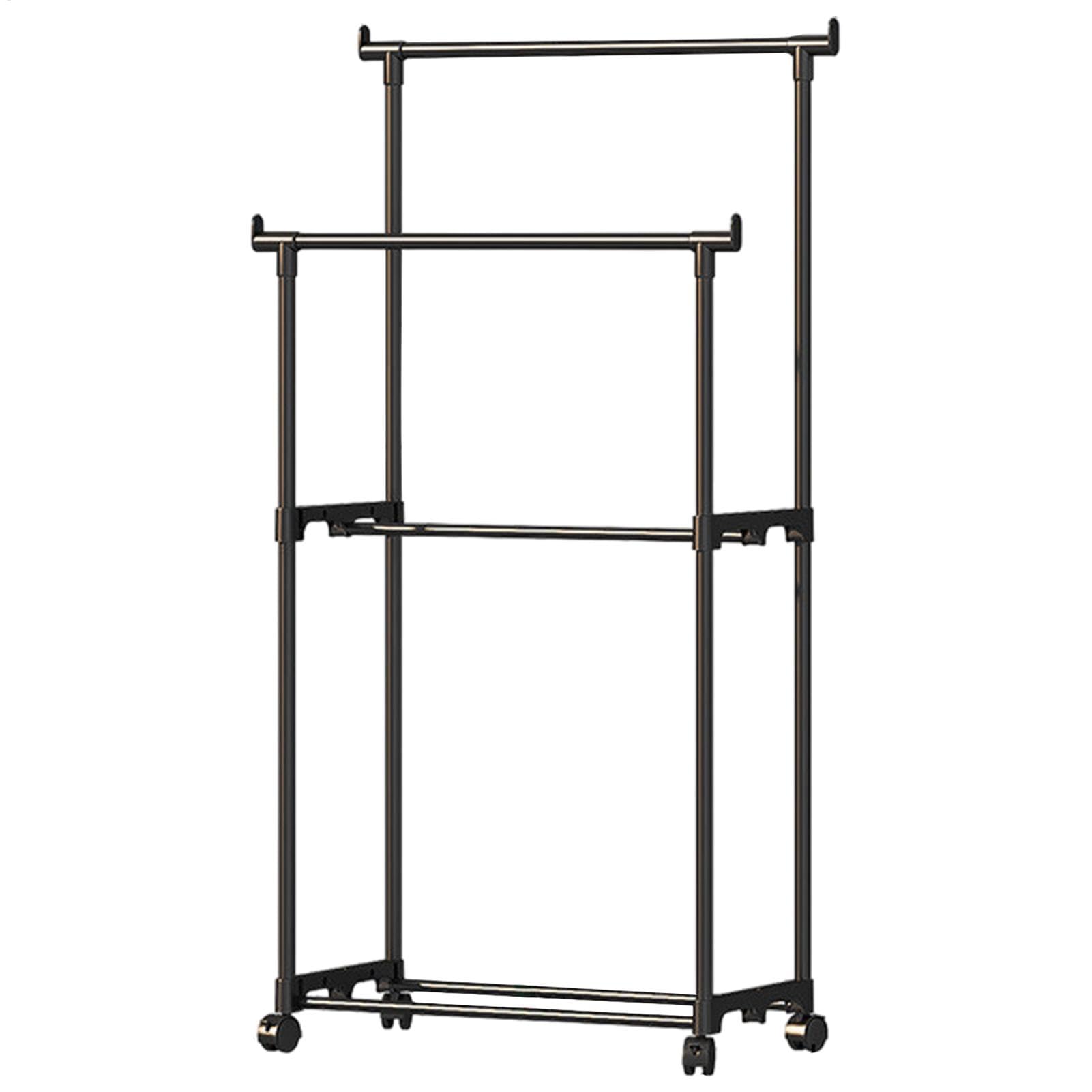 Placard saturé ? Portant double suspendu en métal pour tout ranger