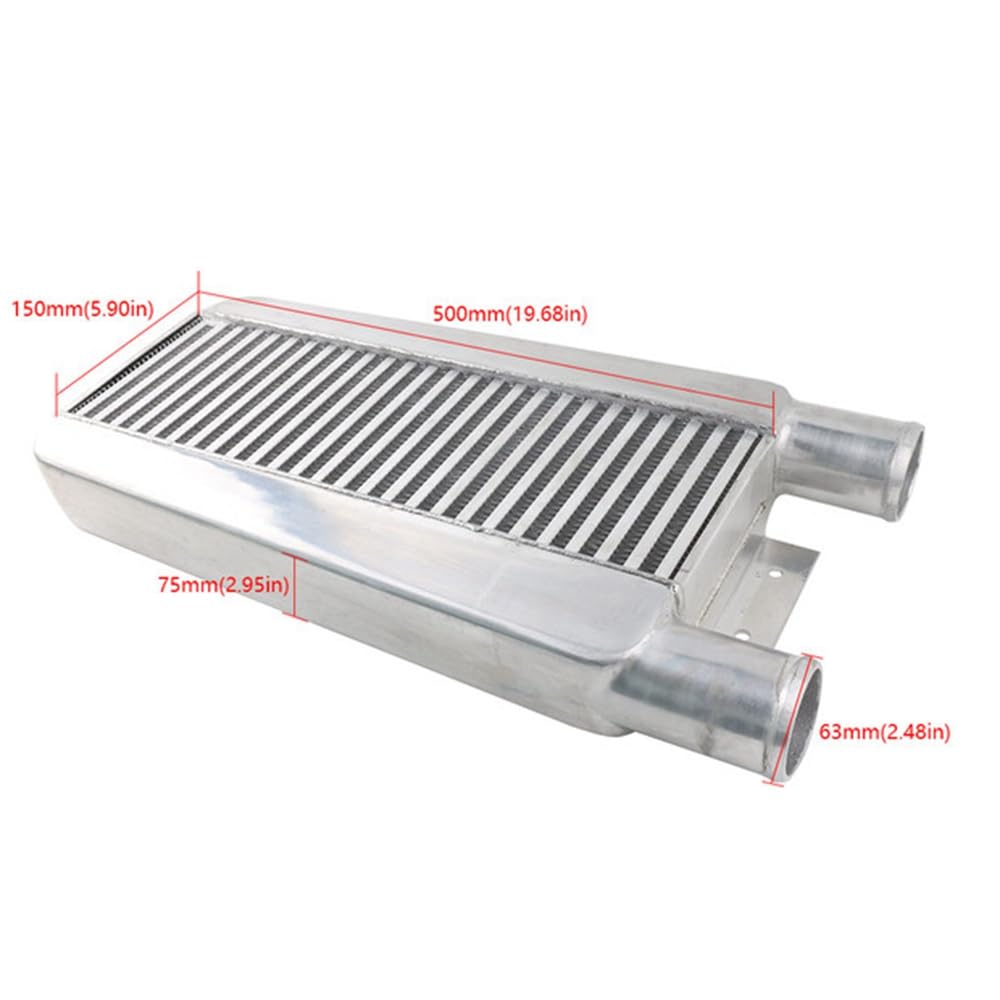 Chłodnica turbiny Aluminiowy 3-calowy intercooler 24"x11" x3" Mocowanie Turbo Aluminiowy intercooler z tej samej strony 2,5" Radiator płytowy
