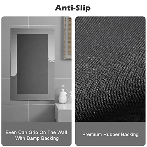 Kmson 2 Piece Bath Mat Set , Napa Skin Non Slip Ultra Soft And Super Absorbent Diatomite Bathroom Rugs, Dirt Barrier Quick Dry Floor Door Mat Kitchen Rug Grey #TOP2