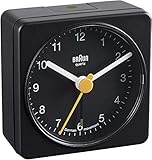 Braun BNC002 Classic Travel Alarm Clock, Black