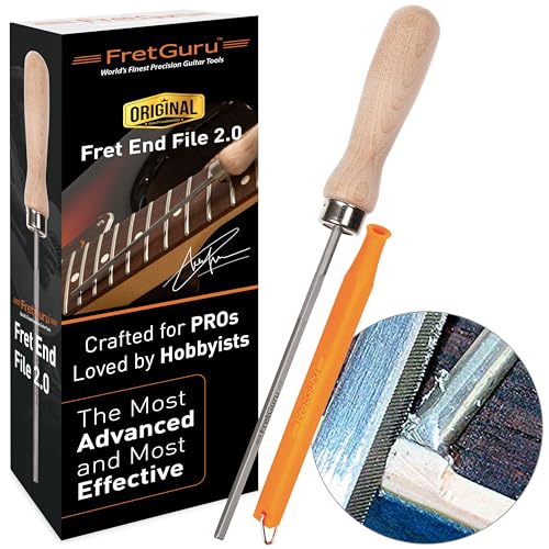 FretGuru Ultimate Fret End File 2 - Fix Sharp Fret Ends, Fret Sprout, Fret End Dressing File Pro Luthier Tool Guitar Tech [FINALLY AVAILABLE AGAIN - ADVANCED NEW DESIGN SHIPPING NOW]