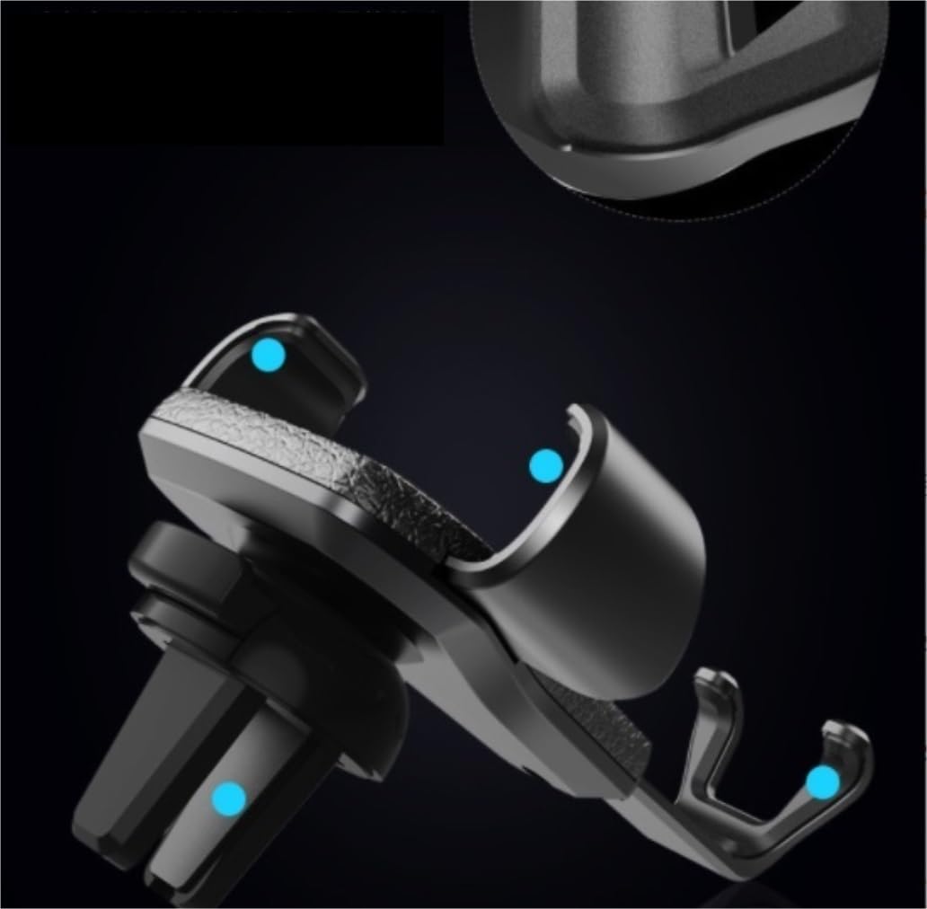Robusto Soporte Movil Coche Soporte para teléfono móvil para Coche, instalación de Clip para Aire Acondicionado, Soporte GPS para para Plegable Duradero(Black)