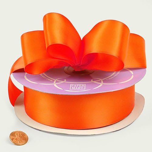 Torrid Orange Double Face Satin Ribbon, 1-1/2" X 50Yd
