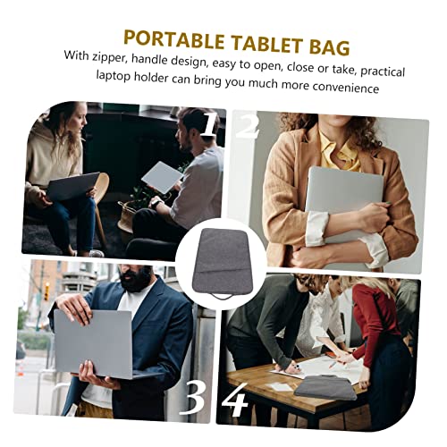 Funda para laptop TEHAUX en poliéster gris miniatura 3