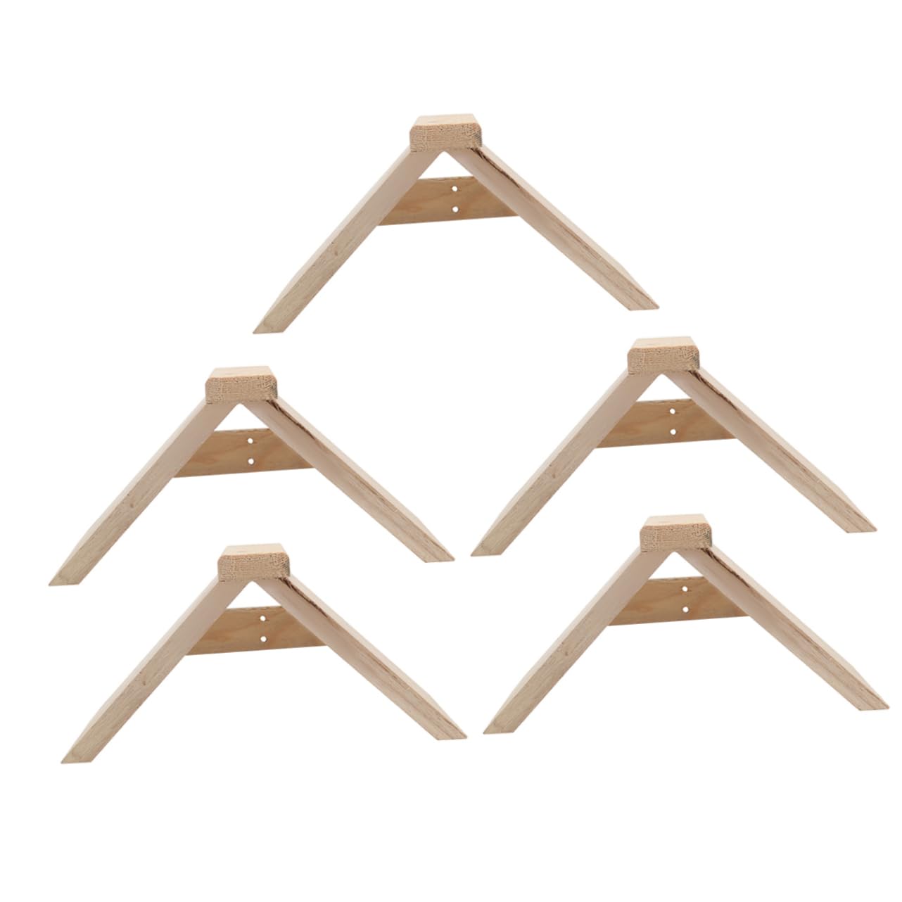 Abaodam 5pcs Wood Perch Stand for Pigeons and Parrots, Chewable Bird Cage Accessory, Khaki Colour Pet Playground Roosting Holder for Birds