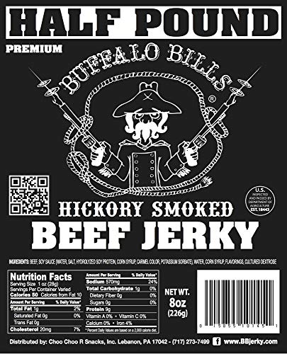 Buffalo Bills 8oz Premium Hickory Beef Jerky Pieces (hickory smoked jerky in random size pieces) - Thumbnail 3