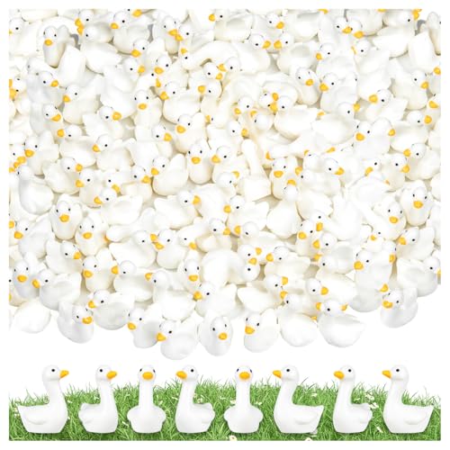 LHSYFBZ 270Pcs Mini Tiny Resin Gooses