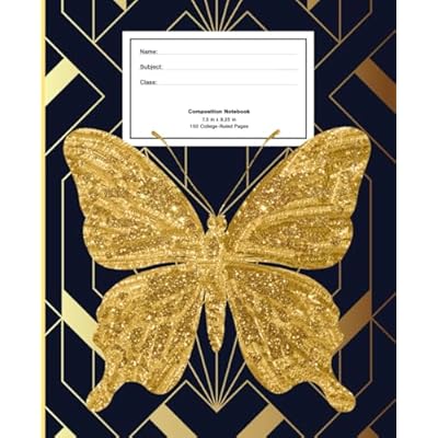 Geometric Butterfly Composition Notebook &ndash; 150 Pages, College Ruled, Modern Nature Design for School or Journaling