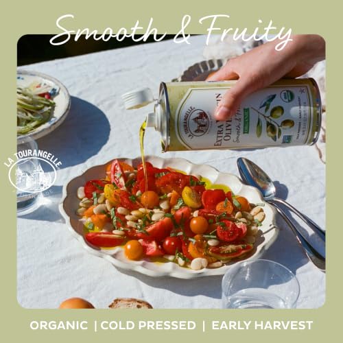 Image of La Tourangelle Organic Extra Virgin Olive Oil, Smooth & Fruity, 25.4 Fl Oz (Pack of 6)