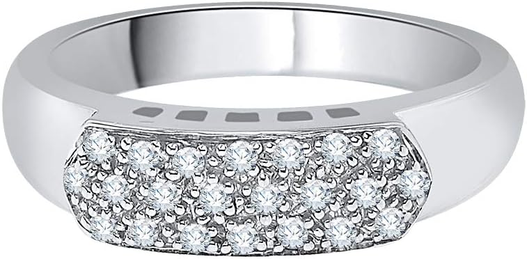 KATARINA Prong Set Diamond Anniversary Ring in Sterling Silver (1/5 cttw, J-K, SI2-I1)