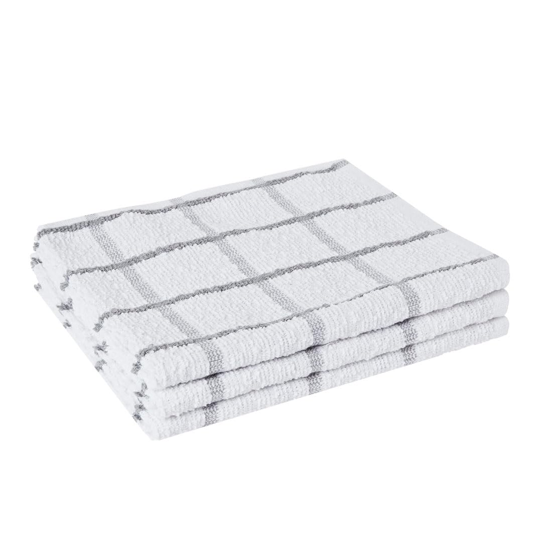 Charlotte Andersen 3 Grey Tea Towels Extra Large Tea Towels For Kitchen 3 Pack Quality Dish Cloths Quick Dry, Ultra Absorbent And Machine Washable 78Cm X 44Cm (3 Grey Tea Towels)