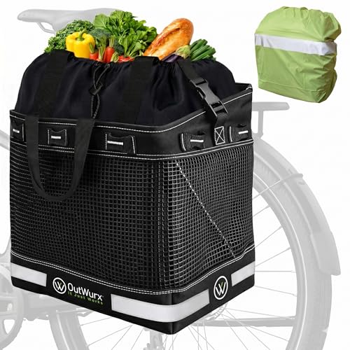 RideSecure Grocery Panniers with Snap Tote