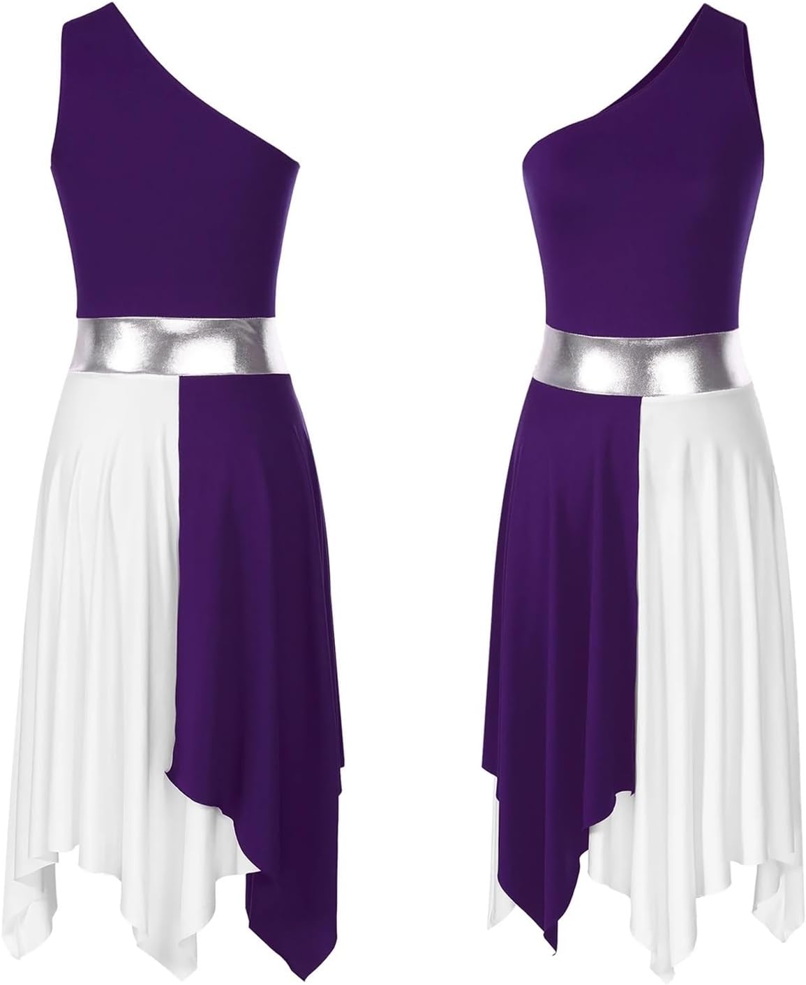 Womens Modern Lyrical Dance Costume Praise Liturgical Dresses Sleeveless Invisible Zipper