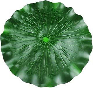 DOITOOL Artificial Floating Foam Lotus Leaves 23.6 Inch Large Artificial Water Lily Pads Ornaments for Patio Fish Pond Pool Aquarium Decor, Green