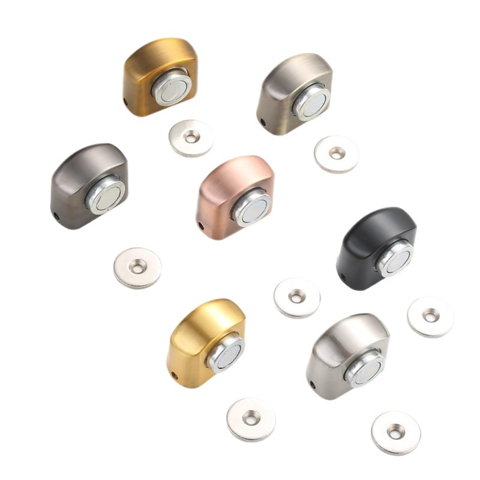 Kdhcvkz Black2 1Pcs Zinc Alloy Strong Magnetic Door Stop Bedroom Anti-Collision Magnetic Door Stopper Hardware