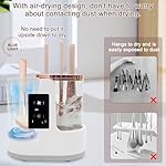 Electric Makeup Brush Cleaner Machine With Makeup Brush Dryer, Automatic Spinning Cosmetic Brushes Cleaner Tool Fit for All Size Makeup Brush with Makeup Brush Cleaning Mat - Image 2