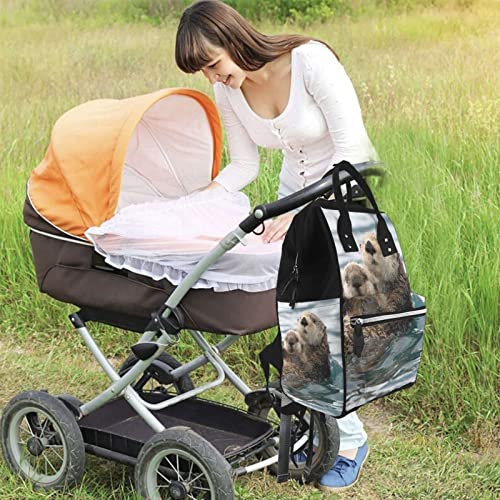 Sac à langer grand volume Otter imprimé et imperméable avec poches multiples