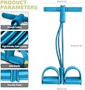 VIVRYK 4-Tube Resistance Band Tummy Trimmer with Foot Pedal – Multi-Function Home Workout Equipment for Abs, Arms, Legs and Shoulders with Non-Slip Pedals for Daily Fitness Training gallery image