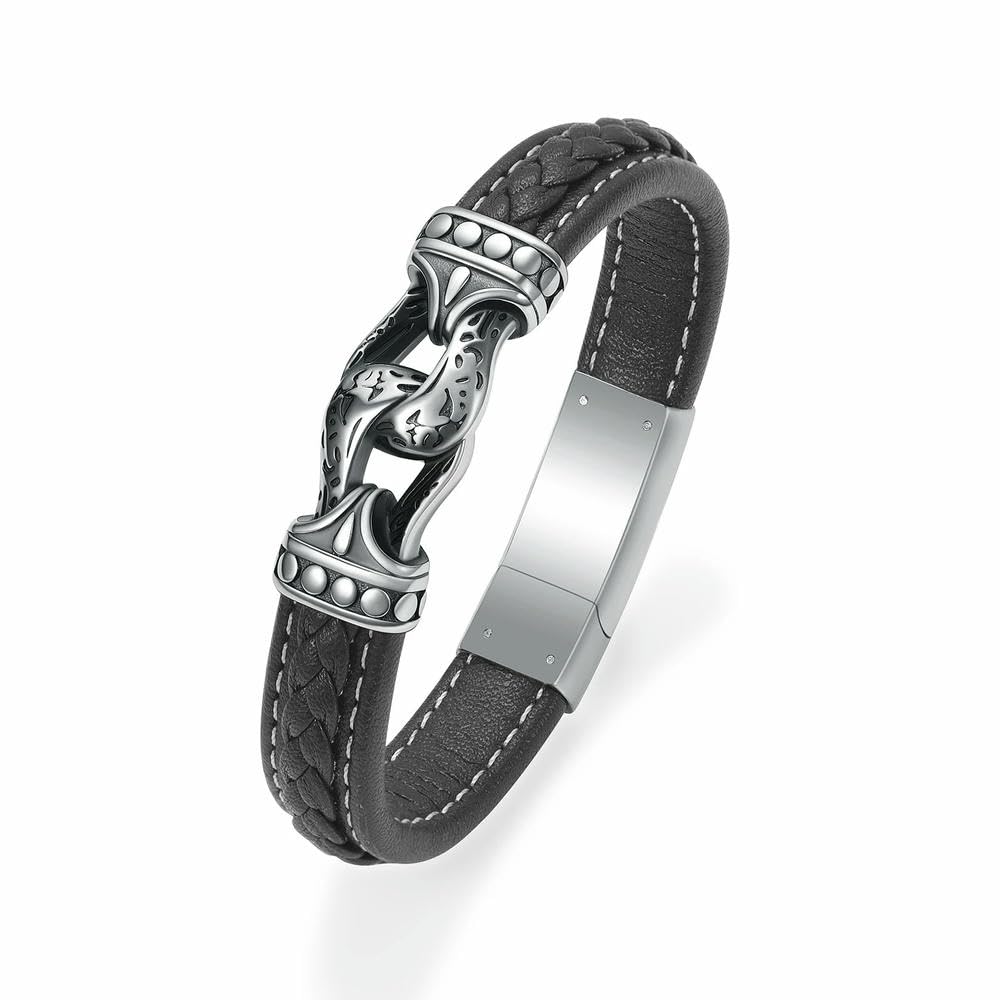 Bracelet commémoratif pour cendres humaines animales, bijou personnalisé argent 18 cm