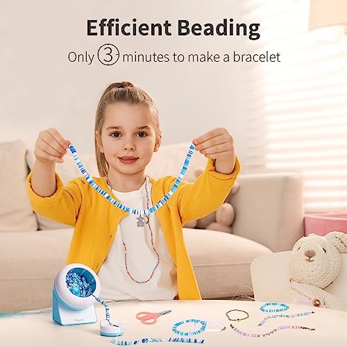 Tilhumt Clay Bead Spinner Kit, 3826 PCS Electric Bead Spinner for Jewelry Making with 18 Colors Clay Beads and Beading Accessories for Making Waist, Bracelets or Necklaces(Patented)