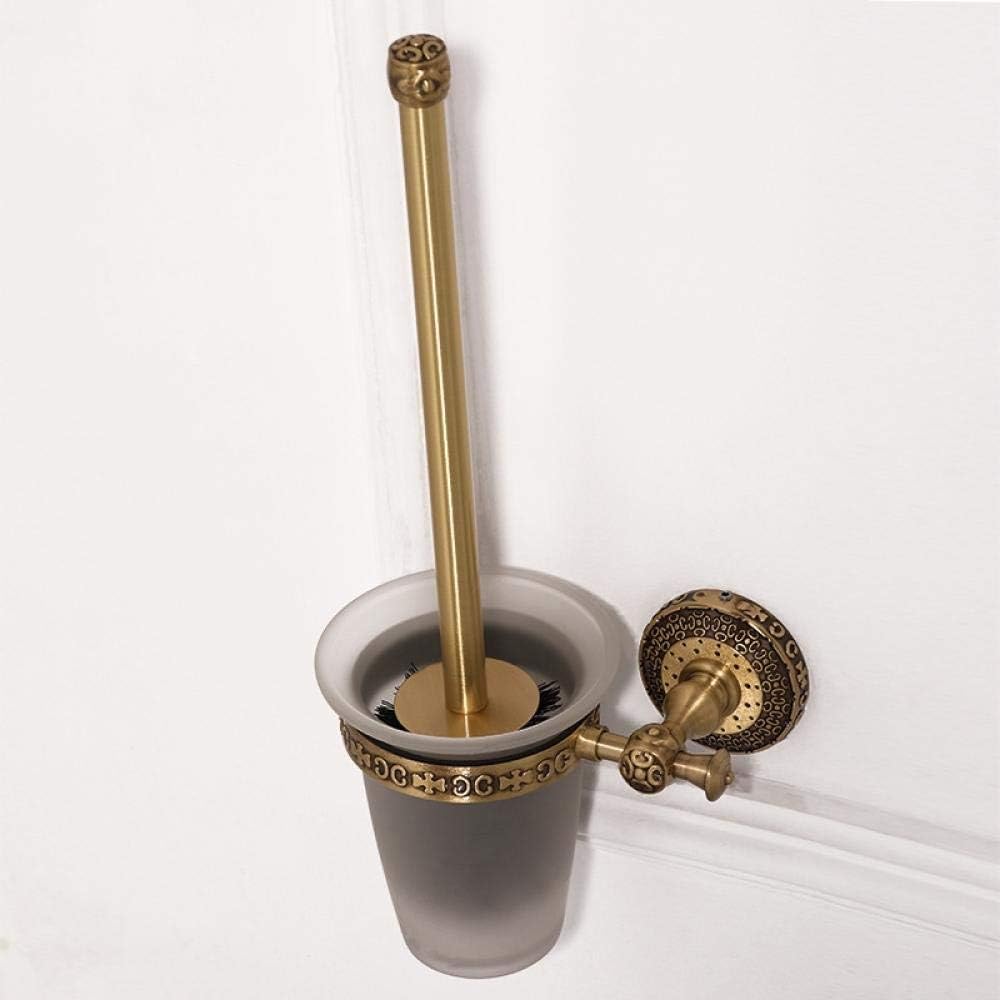 Toilet Brush, Stainless Steel Brushed Gold Toilet Brush Toilet Cup Set Bathroom Toilet Brush Holder Toilet Brush