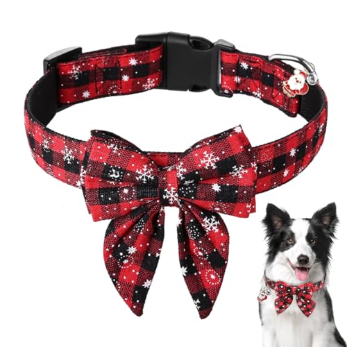 Weihnachtshalsband für Katzen und Hunde,Weihnachten Hundehalsband Einstellbar,Hunde Geschenke Weihnachten,Trainingshalsband(L)