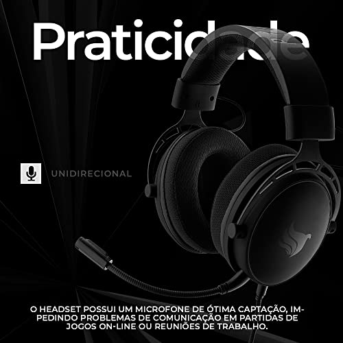 Headset Gamer | Fone de Ouvido Pichau P852 Atria | Com Microfone | Driver de 53mm | Plug 3.5mm | Com