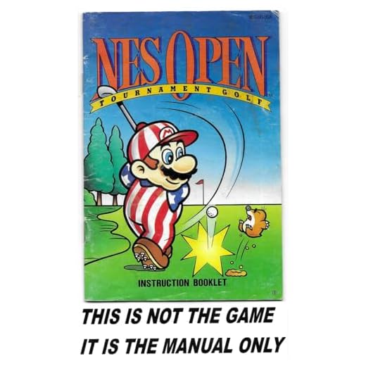 NES Open Tournament Golf Manual - This is NOT the Game - It is the Manual Only