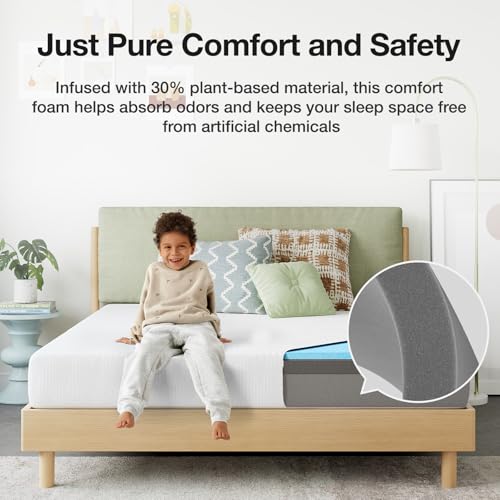 Novilla Queen Mattress in a Box, 8 Inch Queen Size Mattress with Gel Memory Foam for Cooling Night Sleep, Pressure Relief, CertiPUR-US Certified