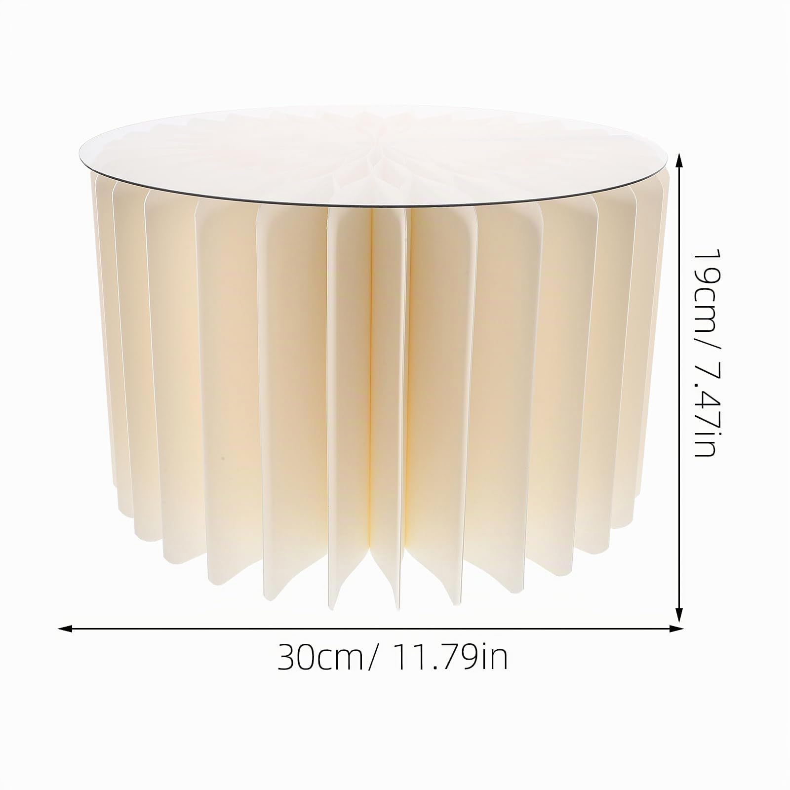 HOMSFOU Support De Piédestal Cylindrique 12X12X7.48 Pouces Socle Rond Stable Léger Avec Panneau Acrylique Pour Présentoir Gâteau Centre De Table Mariage Fête