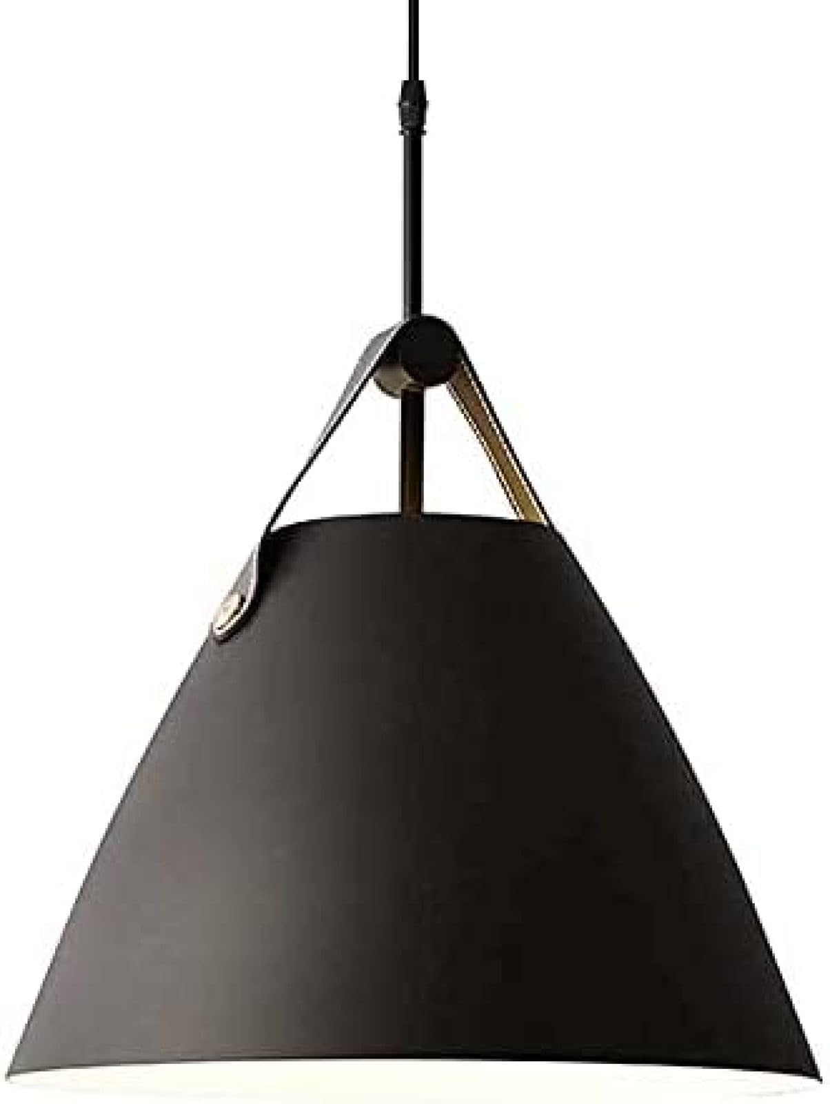 SYAXVOM Nordic Style Small Chandelier Colorful Macaron Metal Lampshade, Ceiling Hanging ht, Villa Bar Decoration hting Fixtures, E27 Single Head Pendant ht,Black,27cm
