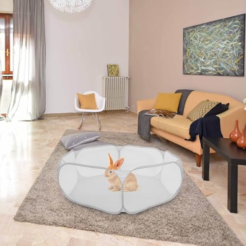 Enclos pliable hexagonal pour petits animaux en polyester respirant