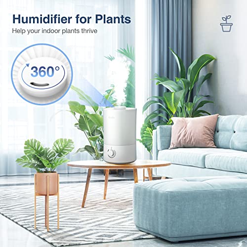 Humidifiers For Bedroom,Grelife 4L Quiet Cool Mist Top Fill Oil Diffuser,26Db Ultrasonic Humidifier For Large Room, Baby Nursery&Plant,Adjustable Mist, Easy To Clean&40H Humidifying #TOP2