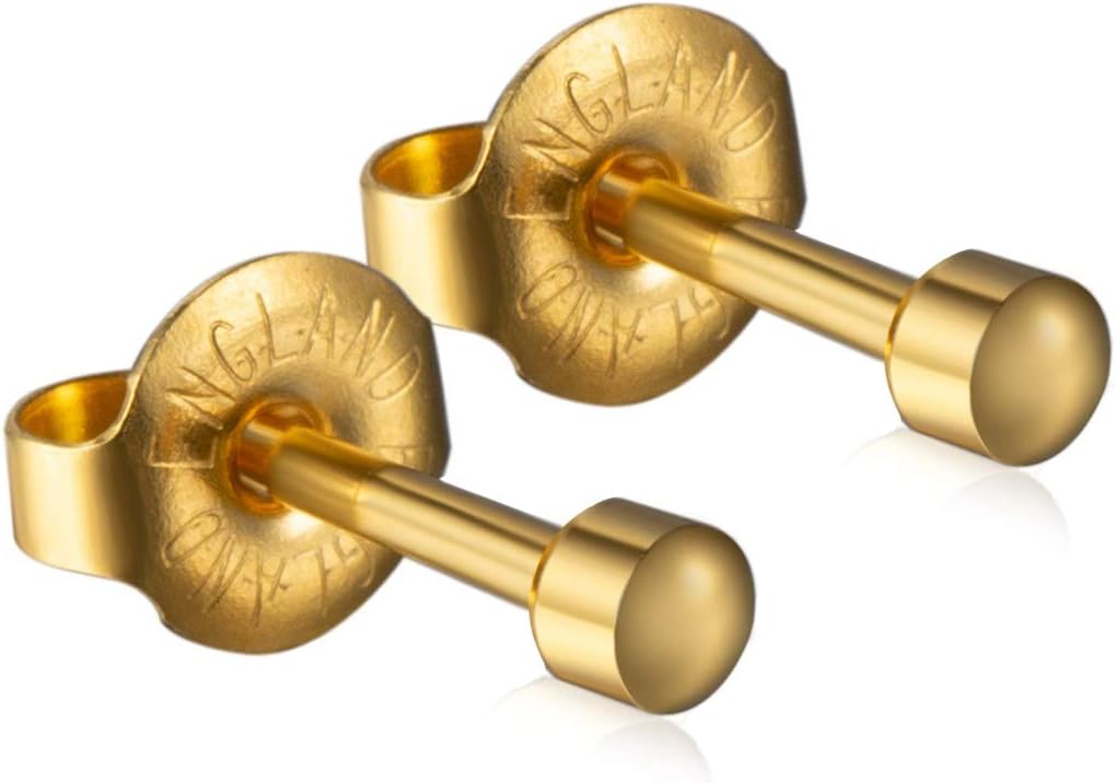 Official Caflon Blu Ear Piecing Ball Studs Gold Mini Ball