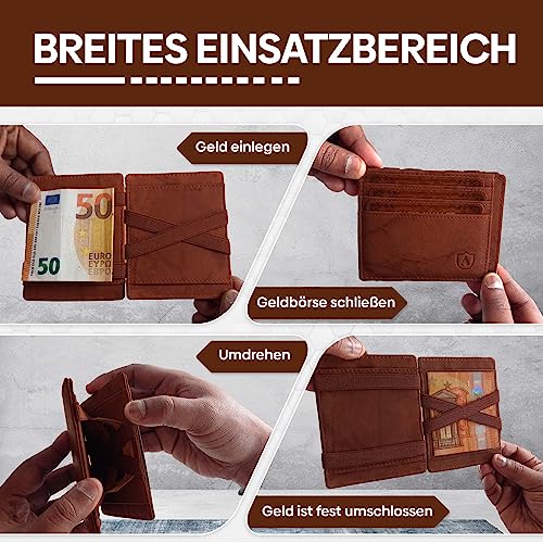 Alcube Geldbörse Magic Wallet aus Nappaleder