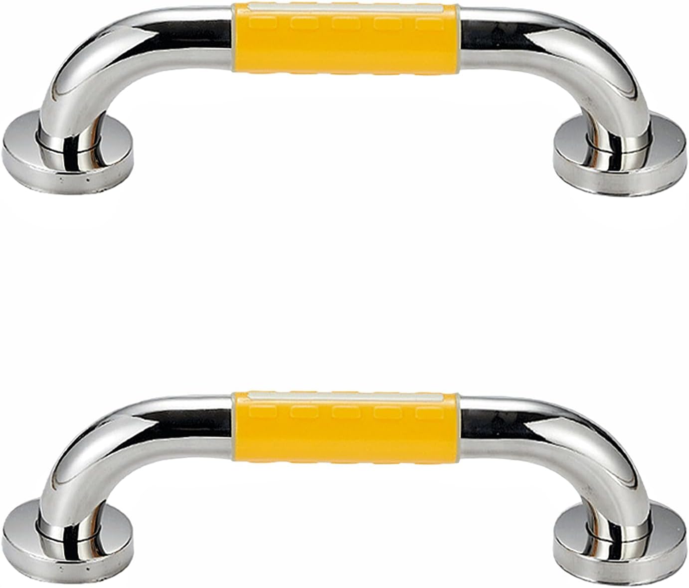 Shower Grab Bar, Handicap Grab Bars, Anti-Slip Stainless Steel Bathroom Grab Handle Handrails Safety Grab Bars Grips for Bathtub & Shower Aids for Disabled, Elderly, Pregnant Women (2 * Yellow)