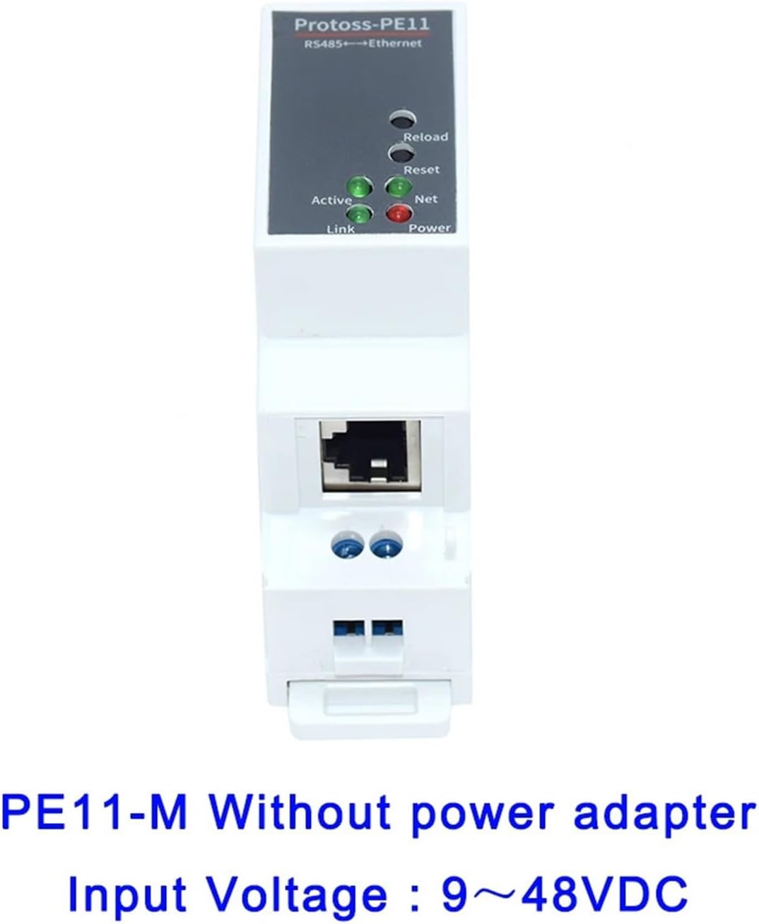 DIN-Rail Serial Port RS485 to Ethernet Converter Device Server Protoss-PE11 AC110V~220V or DC Support Modbus MQTT(PE11-M no Adapter)