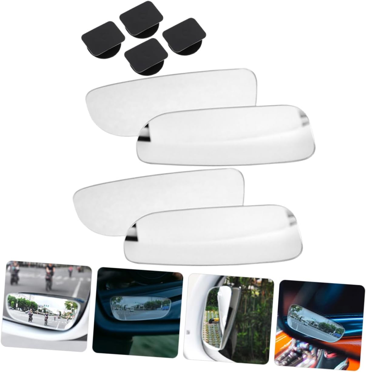 MAGICLULU 2Pairs Mirrors Wide Angle Auxiliary Side Rearview Mirror for Enhanced Safety Vehicles Easy to Install Stylish Design Car Rear View Accessory