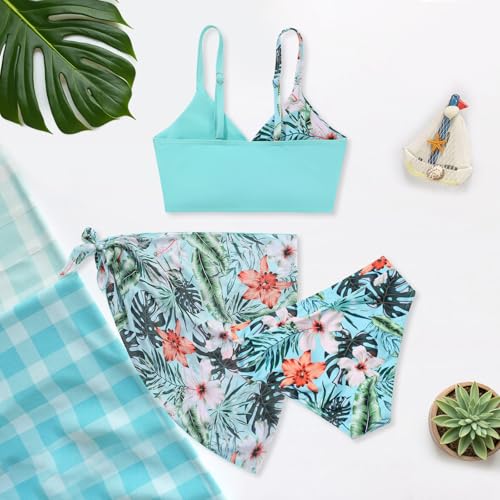 Bikini con cuello en V y cruz torcida en traje de baño para niñas de 9 años 7