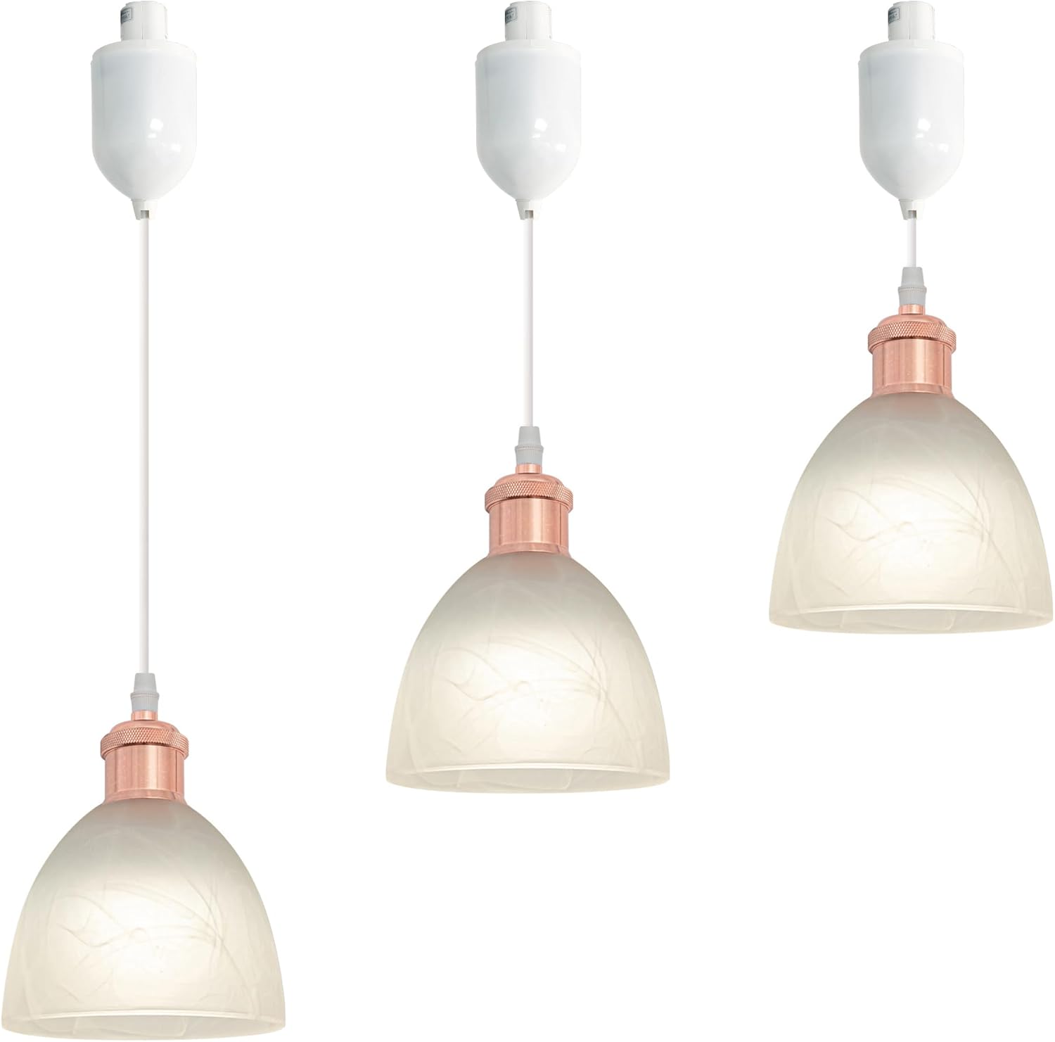 Kiven 3-Light H-Type Track Lighting Pendants Adjustable Height,Modern h Track Pendant Lights,Decorative Track Lighting Fixture for Kitchen Island Hallway,Black