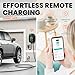 Level 2 EV Charger, 48Amp EV Charger Level 2, 240V, NEMA 14-50 Plug, J1772 Charger, 25FT Charging Cable Electric Vehicle Charging Stations, EV Level 2 Charger with Bluetooth & WiFi APP Control
