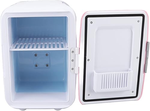 Huleo Refrigerador de automóvil, mini refrigerador de enfriamiento rápido ampliamente utilizado para alimentos, color rosa
