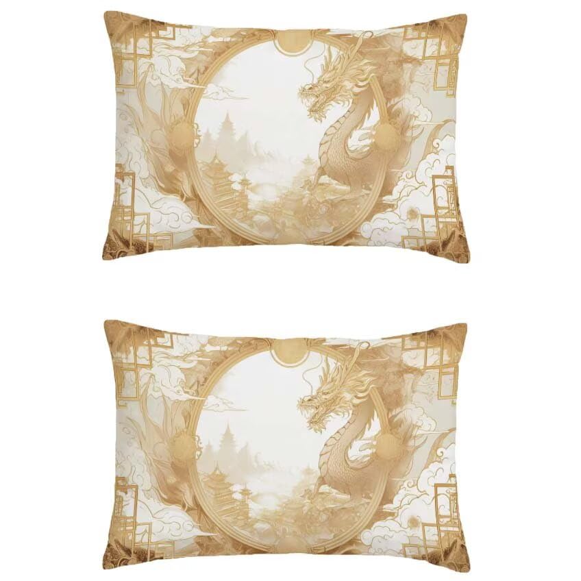 Housse de coussin doré étanche pour décoration maison et jardin 60x90