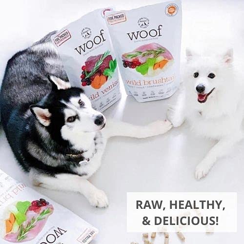 Woof Beef Freeze Dried Raw Dog Food, Mixer, Or Topper, Or Treat - High Protein, Natural, Limited Ingredient Recipe 1.76 Oz #TOP4