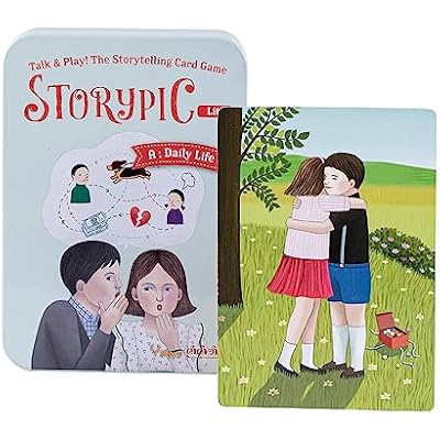 [Storypic] Storypic Lite, Storytelling Cards, Tool for Creating Enjoyable Stories, Versatility for Use, Story Literacy Cards, for All Ages, 3.46 x 4.96 inch (A : Daily Life)
