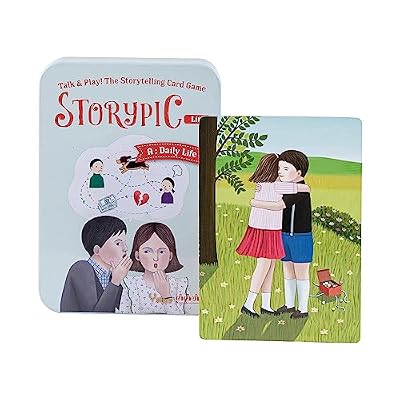 [Storypic] Storypic Lite, Storytelling Cards, Tool for Creating Enjoyable Stories, Versatility for Use, Story Literacy Cards, for All Ages, 3.46 x 4.96 inch (A : Daily Life)