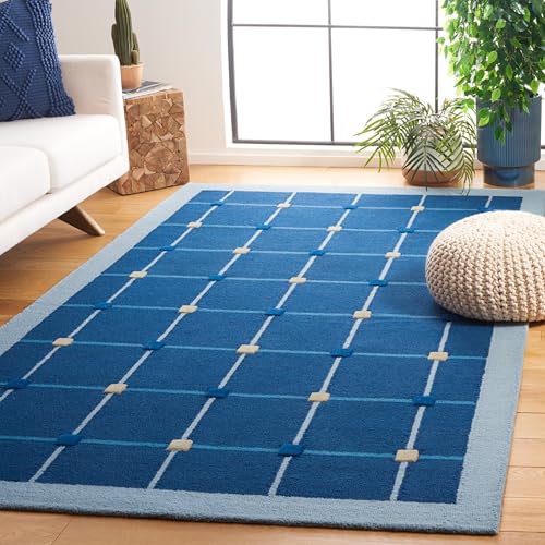 Image of Hand Tufted Wool Carpets Anti Shedding Rug Modern Carpets for Living Room Size 5x7 Feet