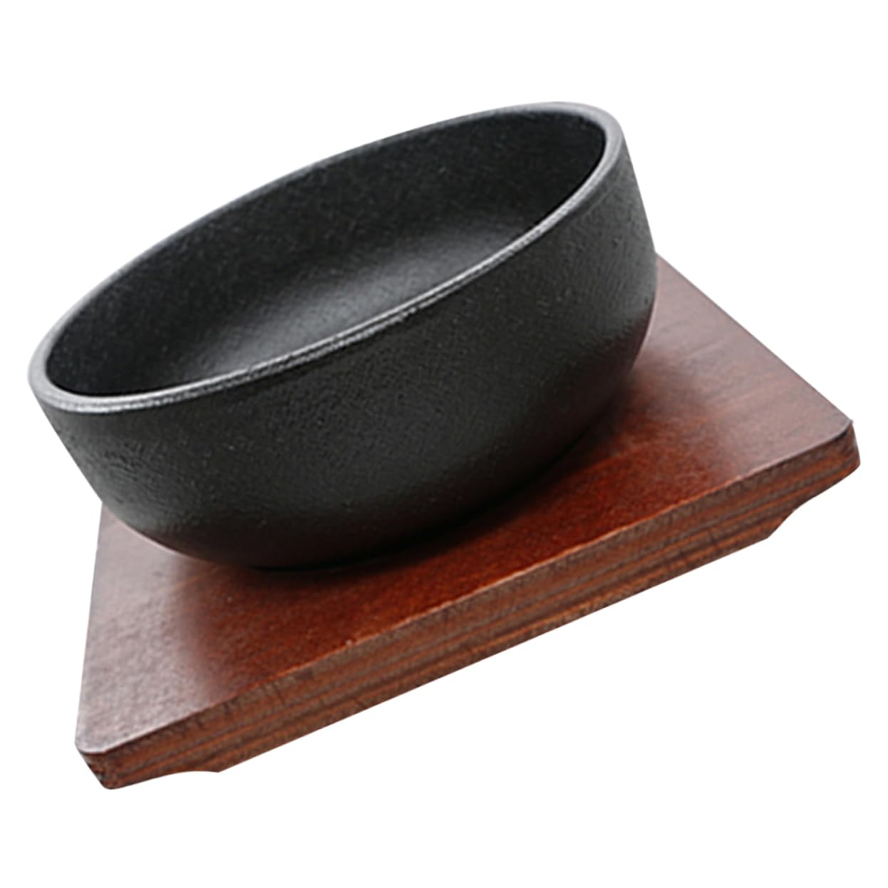 SOLUSTRE 1 Set Korean Dolsot Bibimbap Bowl with Tray Cast Iron Rice Bowl for Induction Cookers for Daily Use and Sharing Fruits Salads and Snacks