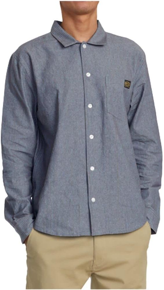 RVCA Mens Relaxed Fit Long Sleeve Woven