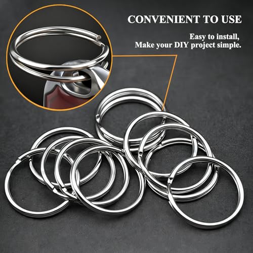 20 Stück 304 Schlüsselringe Edelstahl, 25mm Schlüsselring, Runde Schlüsselringe Geeignet für alle Arten von Schlüsseln, Kunsthandwerk (25mm-20pcs)